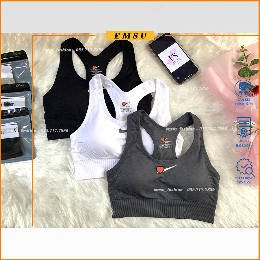 Áo bra NIK thể thao nữ tập gym, yoga, chạy bộ, đạp xe chất liệu nhập khẩu cao cấp