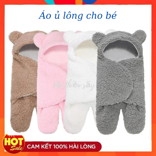 Áo ủ lông cho bé - Túi ngủ cao cấp thoáng khí cho bé hình thú dễ thương