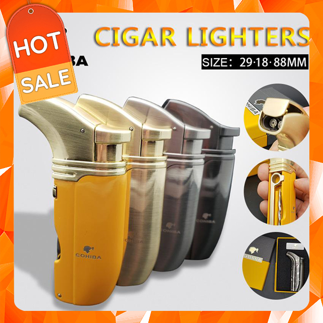 [RẺ VÔ ĐỊCH] Hộp Quẹt Bật Lửa khò 2 tia COB-422, kiểu dáng mỏ vịt vô cùng độc đáo, kèm bộ dụng cụ