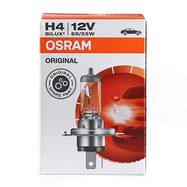 Bóng đèn Osram H4 12v 60/55w, bóng đèn H4 Osram pha cos cho ô tô, bóng đèn o tô H4 Osram Made in Germany, Bóng đèn ô tô Osram Đức