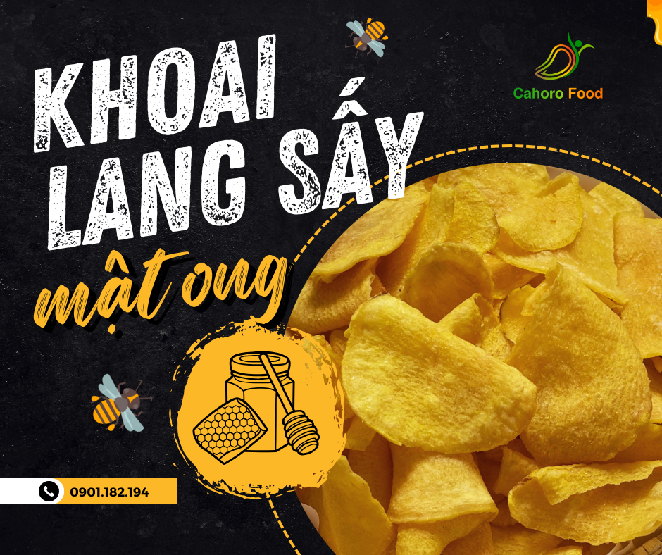 500 gram khoai lang vàng sấy mật ong, giòn rụm, thơm ngon, video và hình ảnh thật -