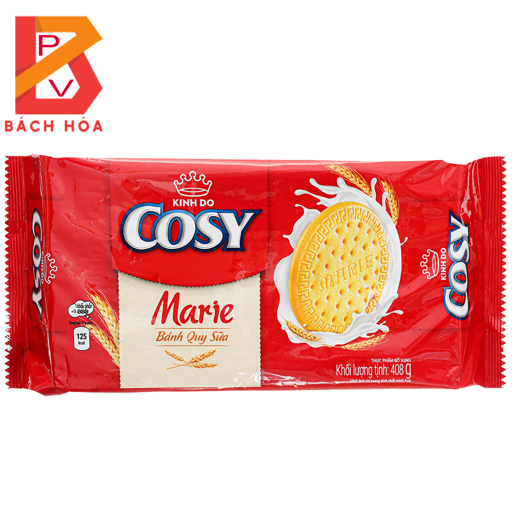 Bánh quy sữa Cosy Marie gói 408g  vị sữa - Thương Hiệu Kinh Đô
