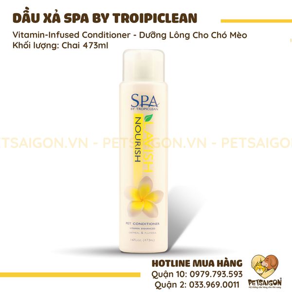 Dầu xả spa - tropiclean cho thú cưng - 473ml