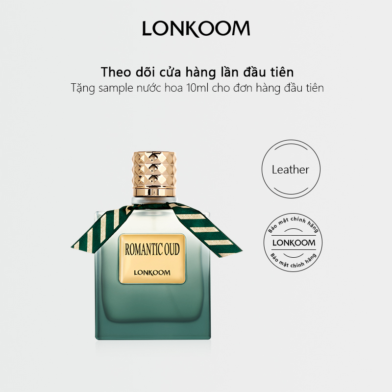 Nước Hoa LONKOOM Romantic Oud 100ml woody scent Eau de Toilette lưu hương lâu