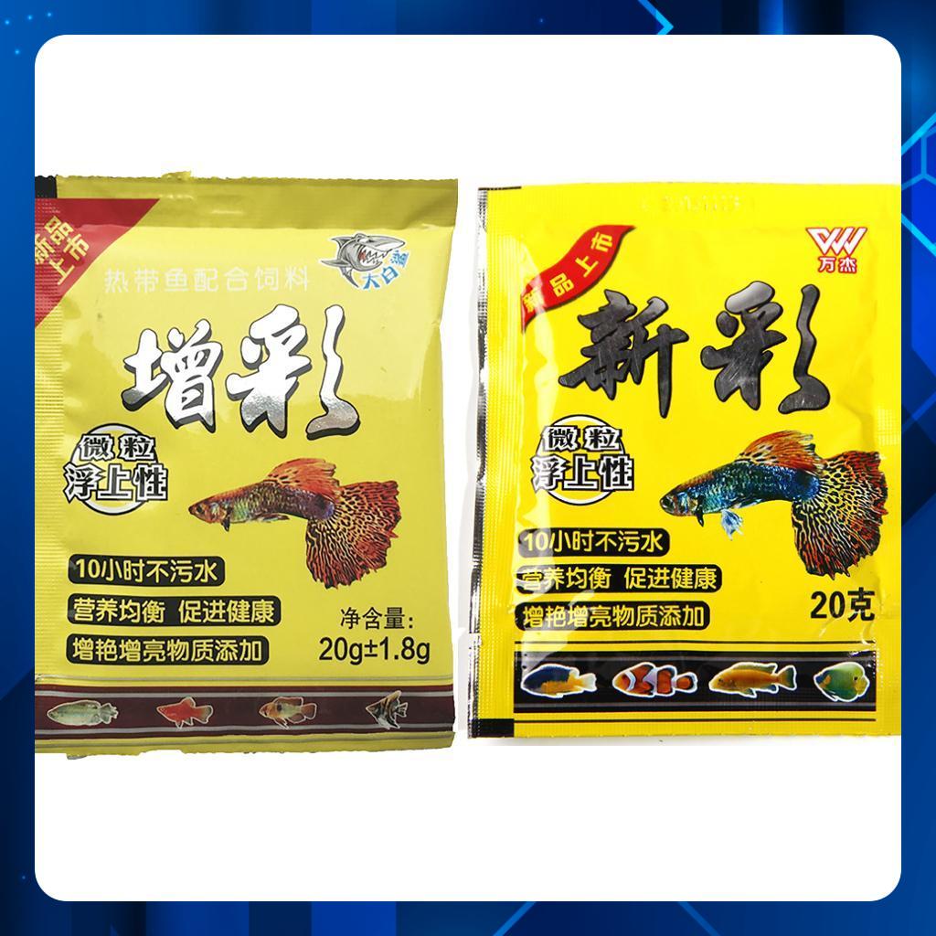 Thức ăn cá bảy màu - cám cá 7 màu gói 20g