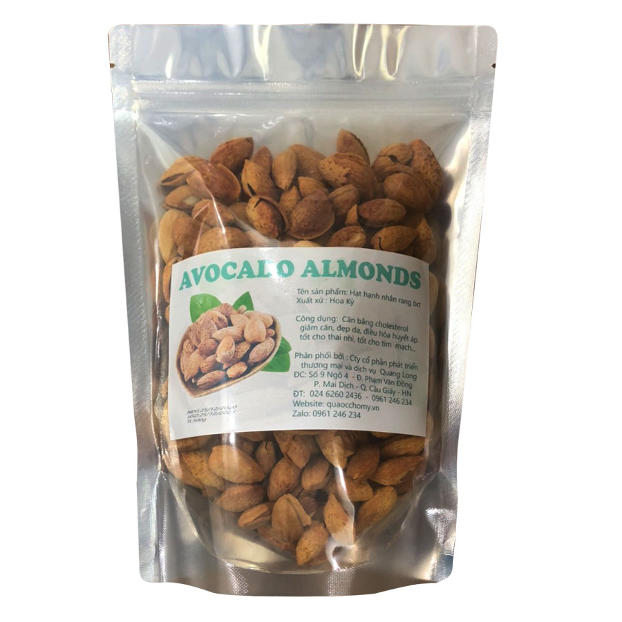 Hạt hạnh nhân còn vỏ rang bơ 500gr -Loại 1