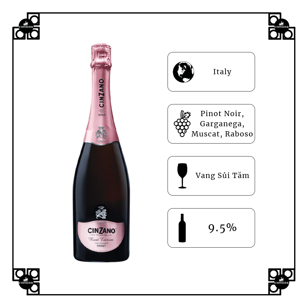 Rượu Vang Sủi Tăm Cinzano Rose Edition Sweet