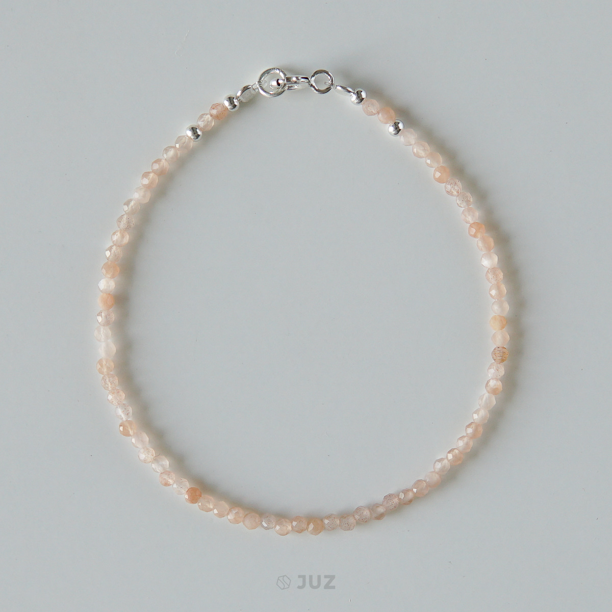 Vòng tay Peach moonstone 2mm