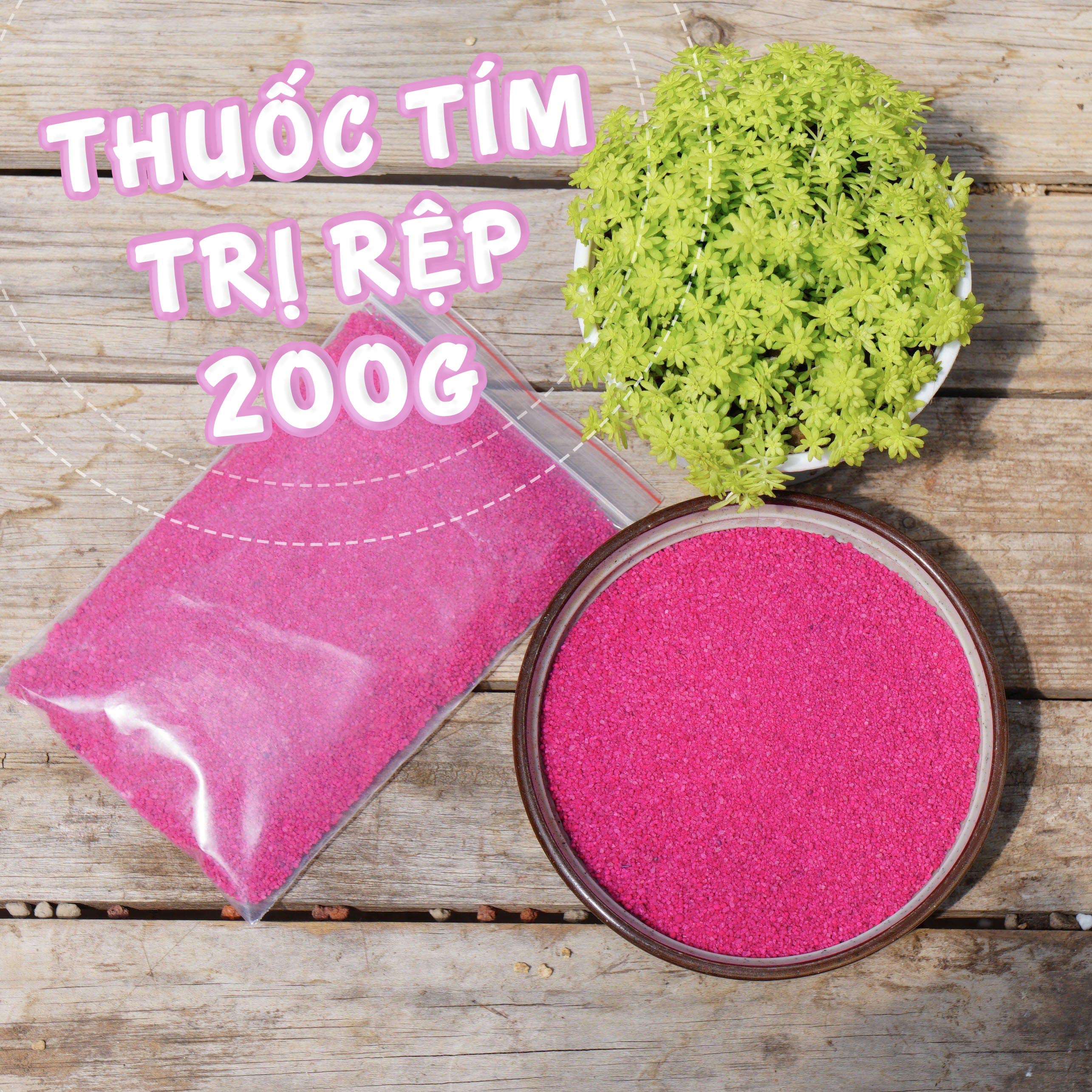Thuốc tím trị rệp  200g, chuyên trị rệp sáp, tuyến trùng rễ cho sen đá, xương rồng