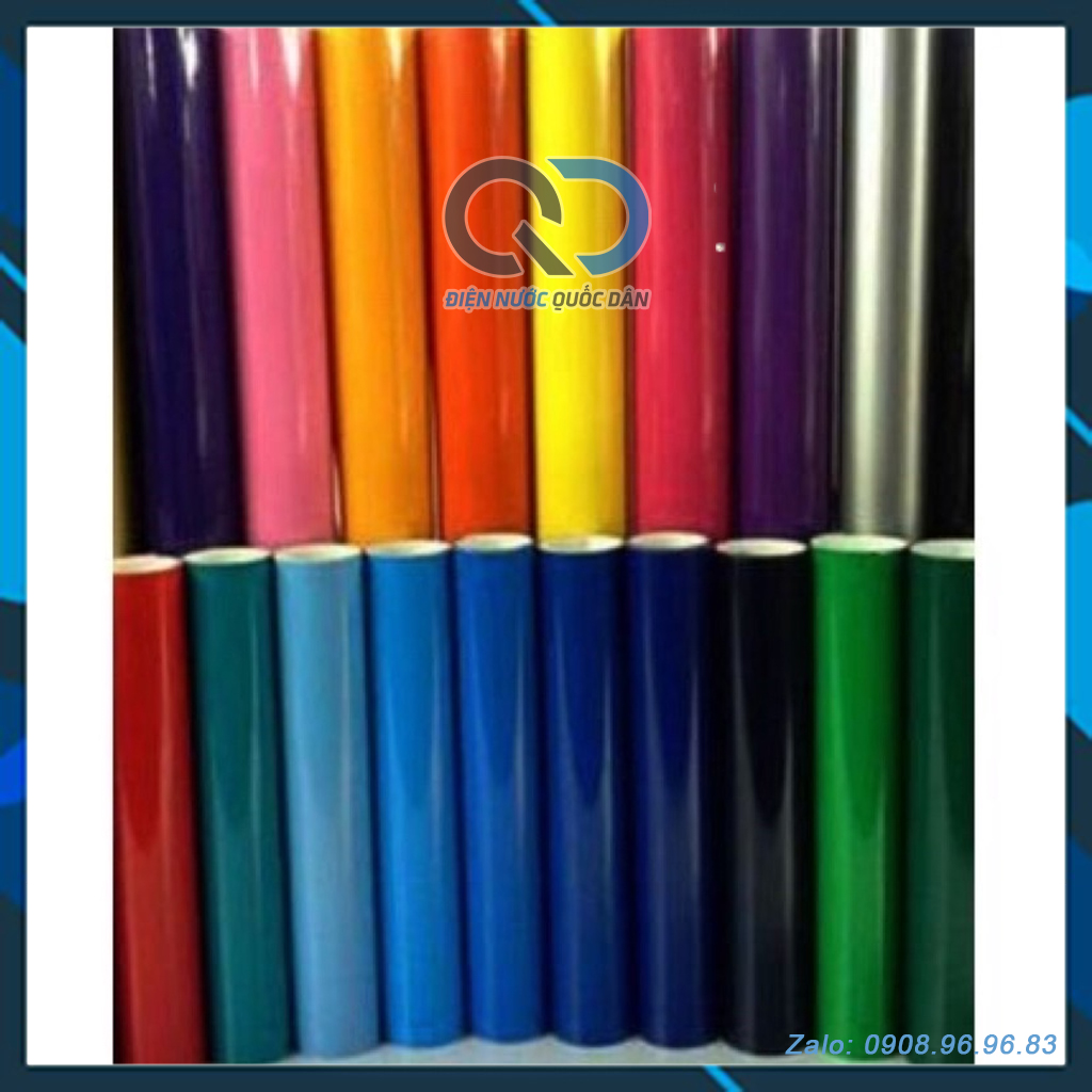 Giấy Decal Màu Trơn Bóng Dán Kính, Dán Xe Khổ 60cm Sẵn Keo Đẹp Giá Rẻ Giá 1M Dài