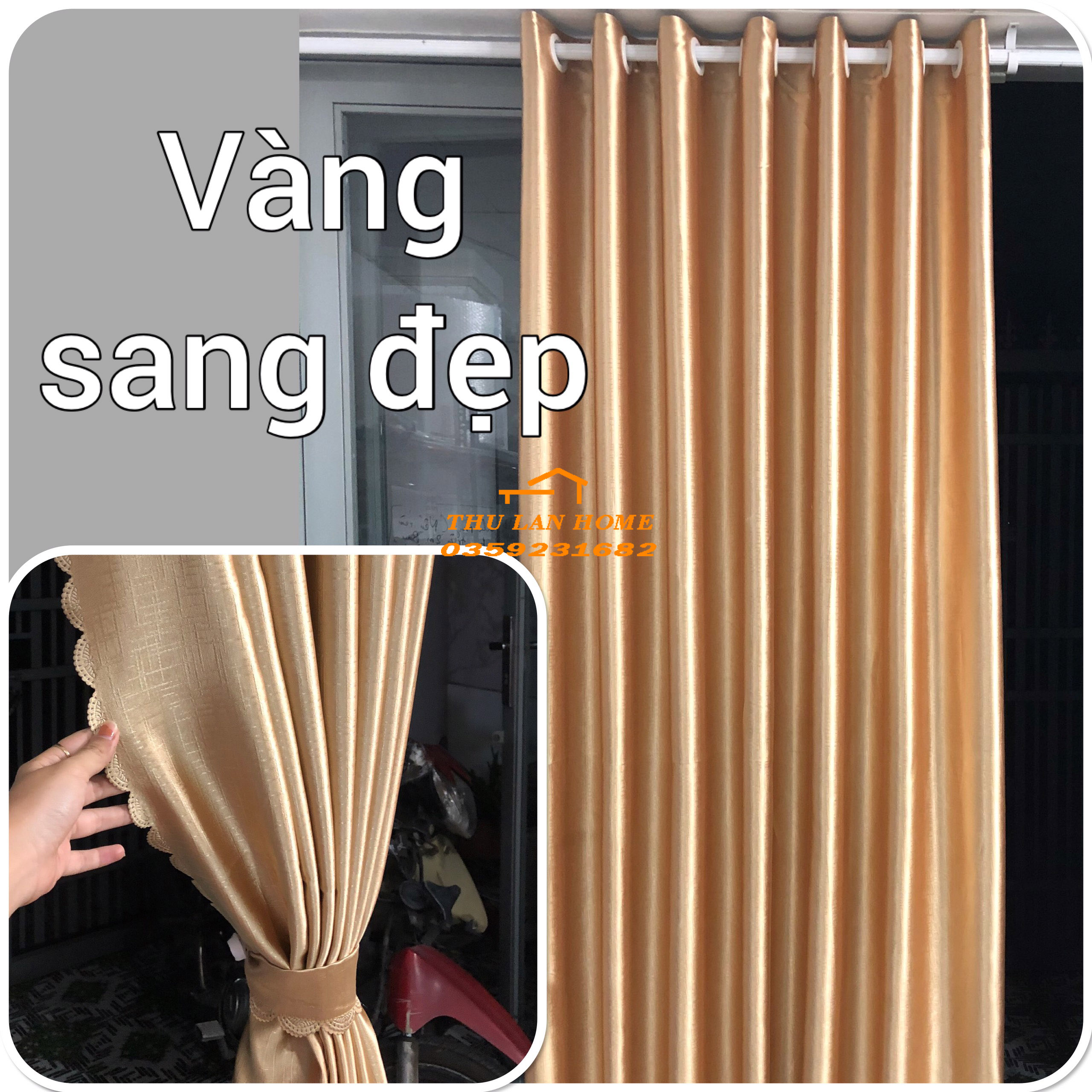 RÈM CỬA GIÁ TỐT, siêu đẹp, màu vàng