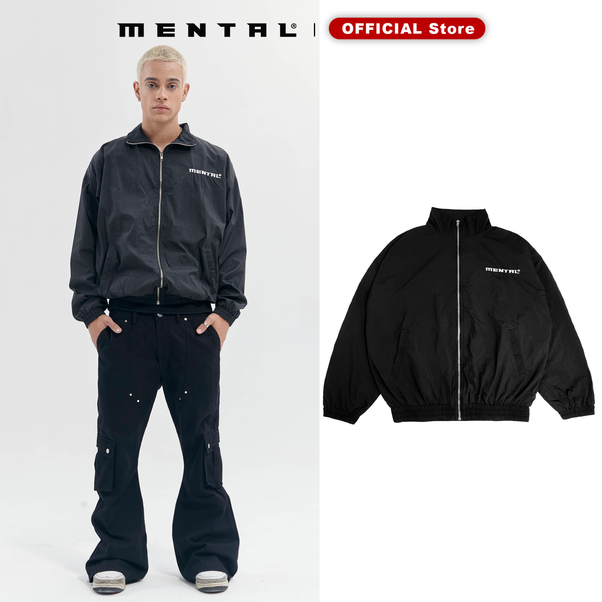 Áo khoác dù thời trang nam nữ khóa ykk cao cấp mental® initial jacket