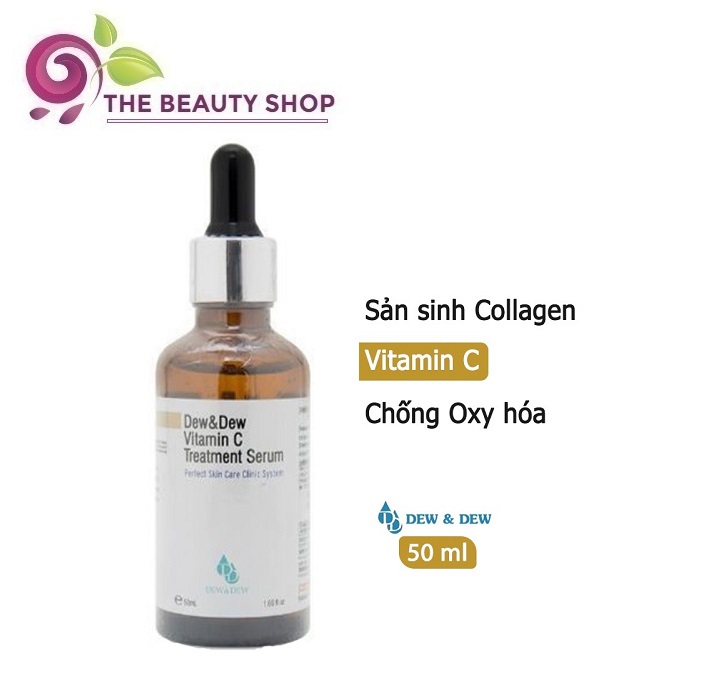 [CHAI LỚN 50ML] Serum Dưỡng trắng và Làm Đều Màu Da Dew & Dew Vitamin C Treatment Serum