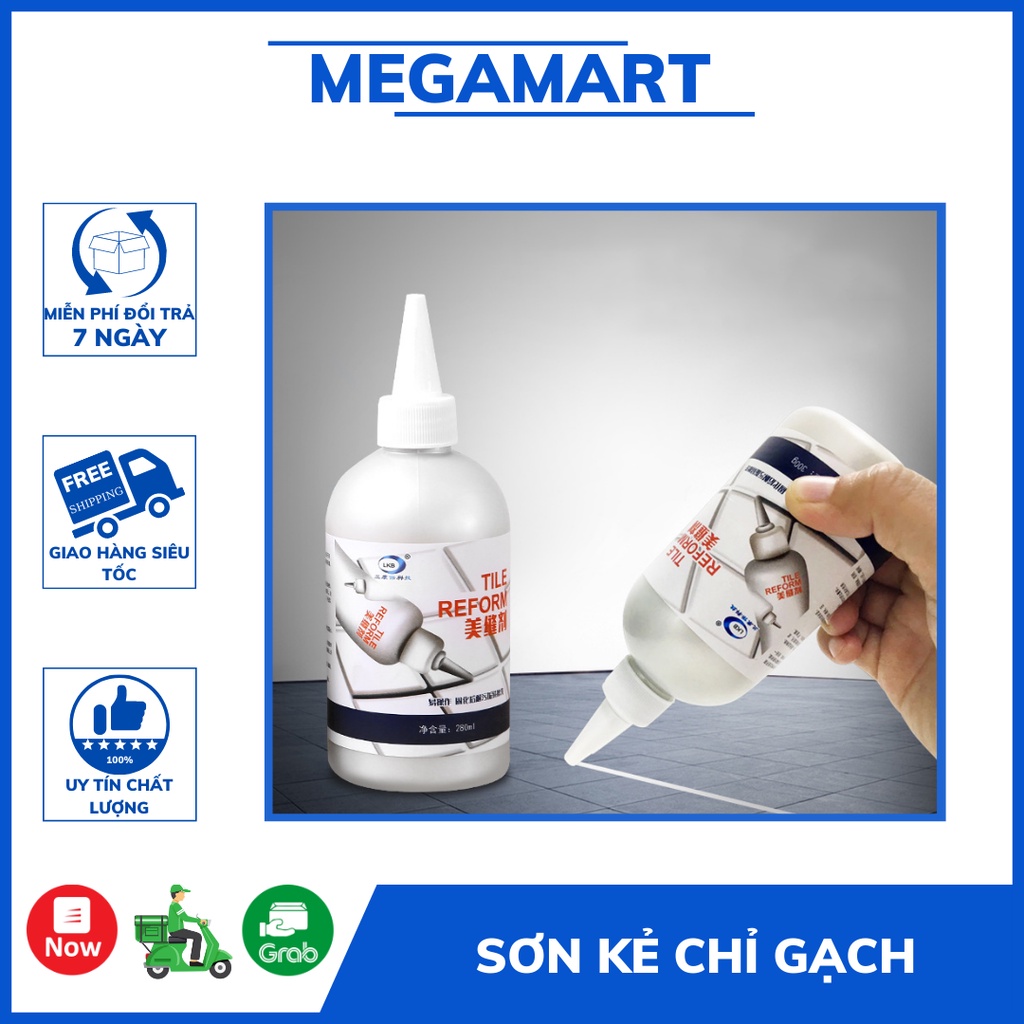 Chai sơn kẻ chỉ gạch tiện dụng, sơn gạch trắng - megamart