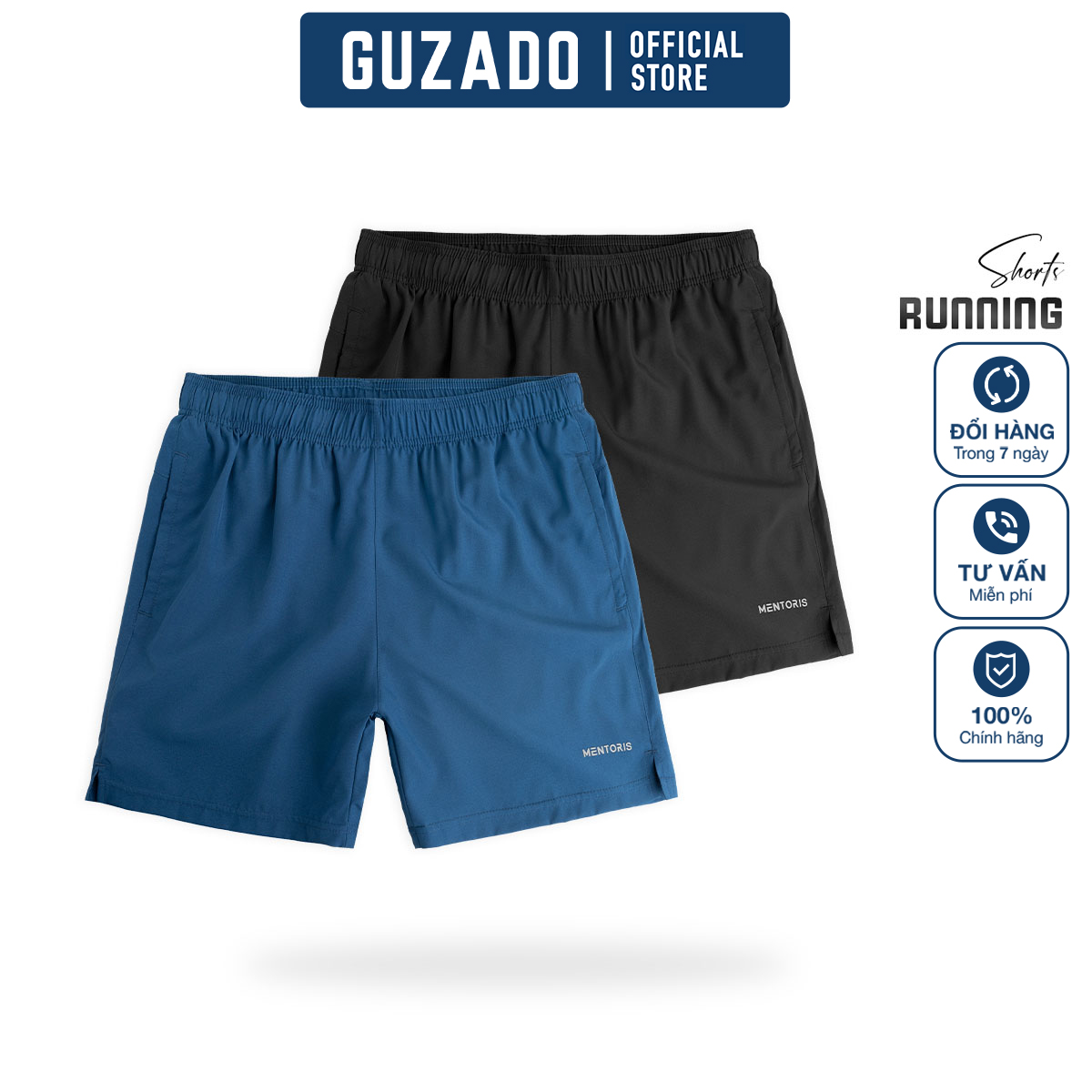 [MUA 3 GIẢM 15% SALE CUỐI THÁNG 6] Quần đùi thể thao GUZADO quần short tập gym, chạy bộ, chất gió siêu co giãn, thấm hút tốt, mềm mịn, vận động thoải mái GSR11