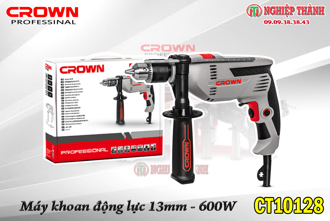 Máy khoan động lực 13mm crown ct10128