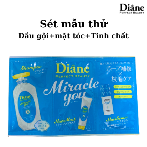 [QUÀ TẶNG] 3 Mẫu Thử Set Dầu Gội + Mặt Nạ Tóc + Serum Dành Cho Tóc Nhuộm Tẩy Diane Miracle You Damage Repair