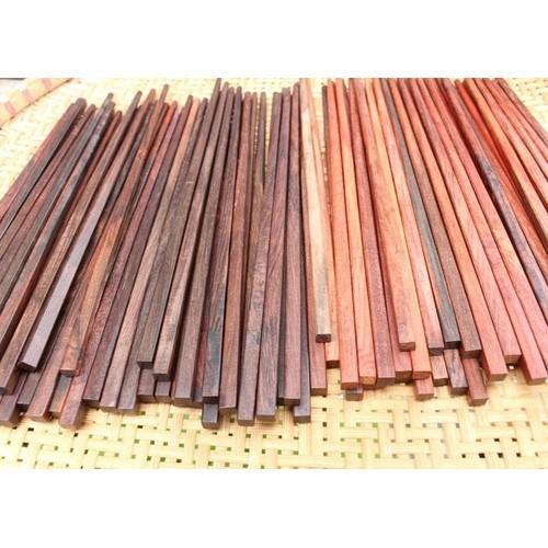 Bộ 10 đôi đũa ăn gỗ CẨM LAI hồng không lo cong vênh , nấm mốc