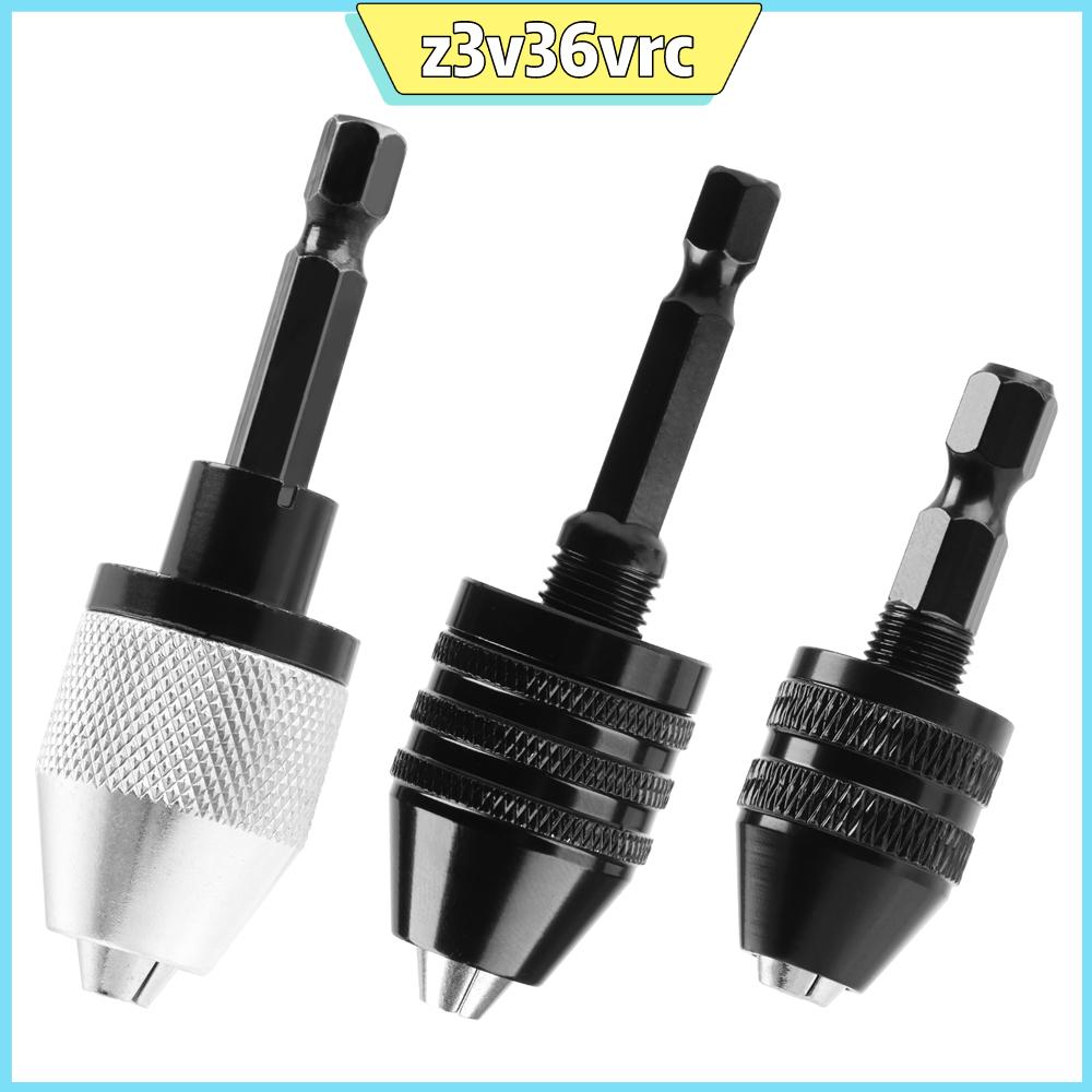 Z3v36vrc dụng cụ bộ chuyển đổi chuyển đổi nhanh trục động cơ đầu kẹp mũi khoan không chìa chuôi tròn 0.3mm-8mm chuôi lục giác 1/4"