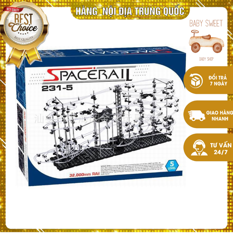Mô hình lắp ghép vòng đua vũ trụ level 2 đến level 5 spacerail - đồ chơi tư duy giúp trẻ khám phá sáng tạo - babysweet