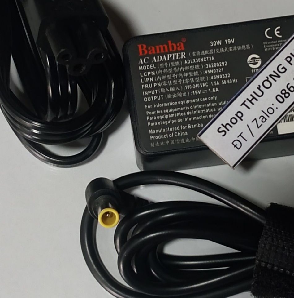 Bộ nguồn adapter dc màn hình lcd lg: 19v - 1.6a - chuẩn đầu lg