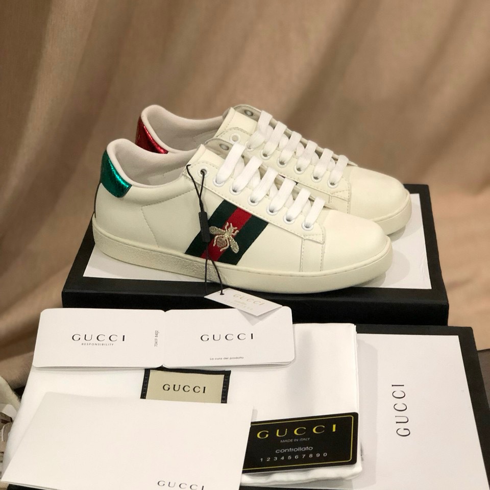 Giày thể thao sneaker nam nữ Gucci Ong hàng cao cấp full box bill phụ kiện