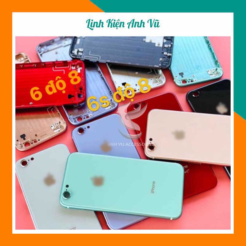 Vỏ sườn độ ip 6/6s lên 8 đủ màu, tặng kèm khay sim và bộ nút
