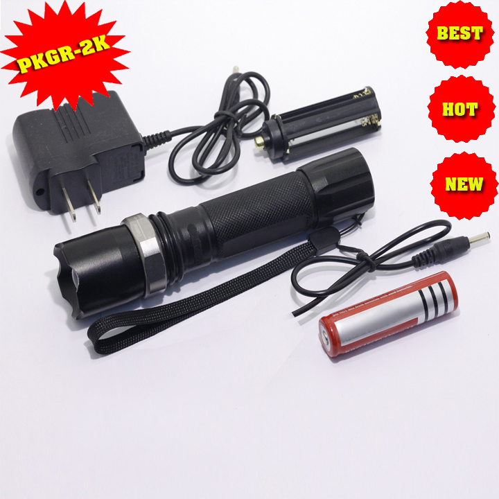 [HCM]Đèn pin siêu sáng 5 chế độ chiếu xa trăm mét - Bộ sản phẩm gồm 1 đèn pin led mini cầm tay 1 pin sạc 1 bộ sạc 1 dụng cụ xài pin AAA 1 đồ bảo vệ pin 1 hộp đựng - Shop Hàng Cực Rẻ