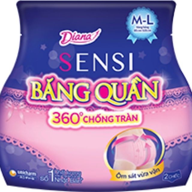 Băng vệ sinh Diana Sensi dạng quần size M-L 2 chiếc/1goi