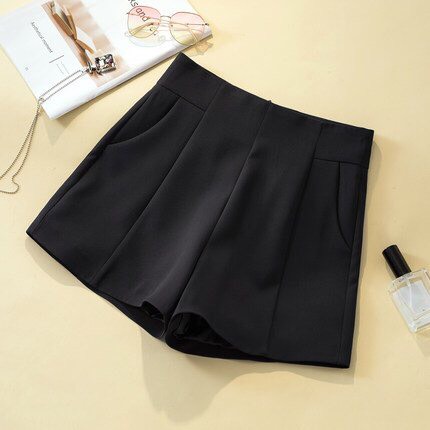 Quần short nữ cạp cao ống rộng vải Tuyết Mưa nhãn hiệu COCOA, quần sooc nữ siêu đẹp QS1