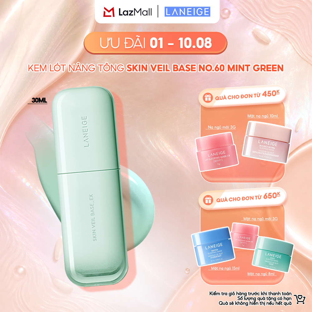 Kem Lót Nâng Tông Laneige Skin Veil Base No.60 Mint Green 30ML