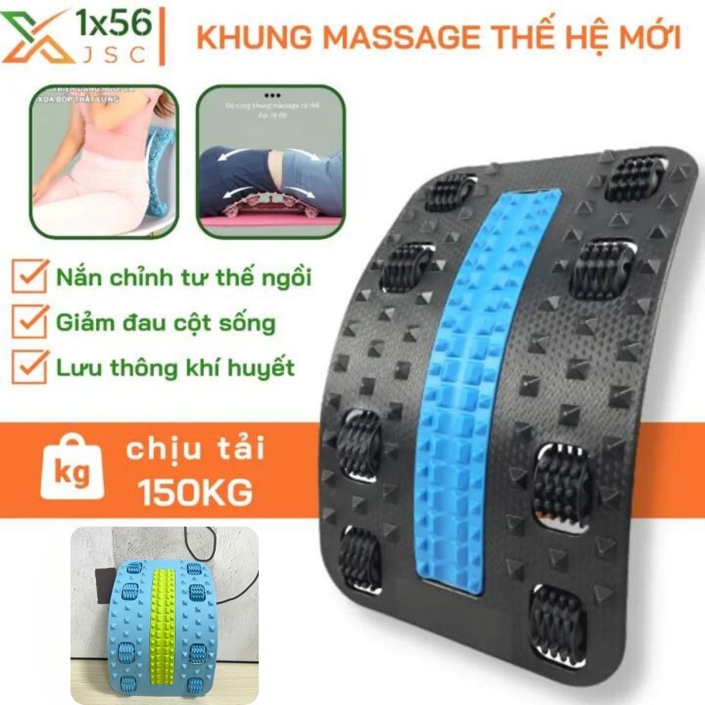 Khung Massage Hỗ Trợ Tập Lưng Thế Hệ Mới, Khung Nắn Chỉnh Cột Sống Và Thoát Vị Đĩa Đệm - Dụng Cụ Mát Xa Lưng Thiết Kế Bánh Xe Gai Giúp Lưu Thông Khí Huyết