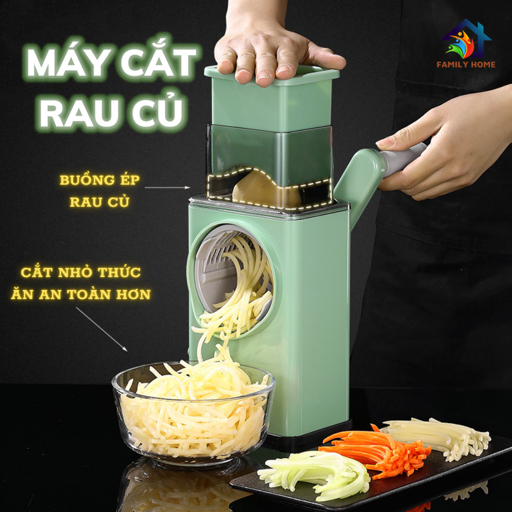 Dụng cụ thái rau củ quả đa năng 4 in 1 vegetable cutter,dụng cụ bào củ qủa đa năng cỡ lớn dụng cụ bào sợi, thái lát, cắt rau củ quả đa năng, máy nạo rau củ, máy bào rau củ cầm tay, máy bào sợi mini, máy nghiền