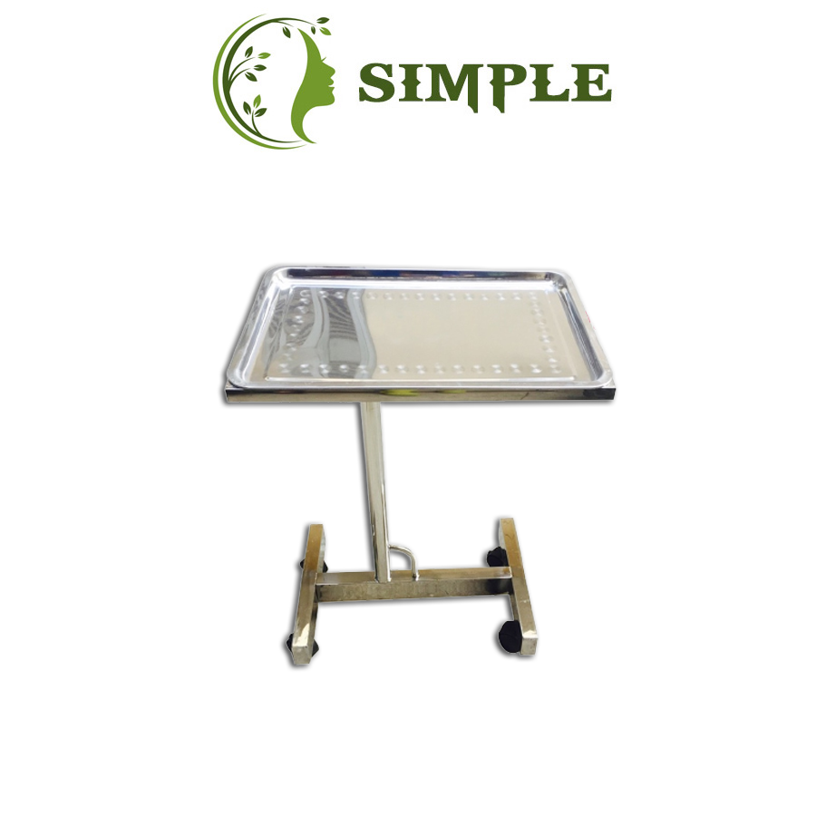 Bàn tít đựng dụng cụ phẫu thuật, chắc chắn bền đẹp dùng trong y tế spa thẩm mỹ.