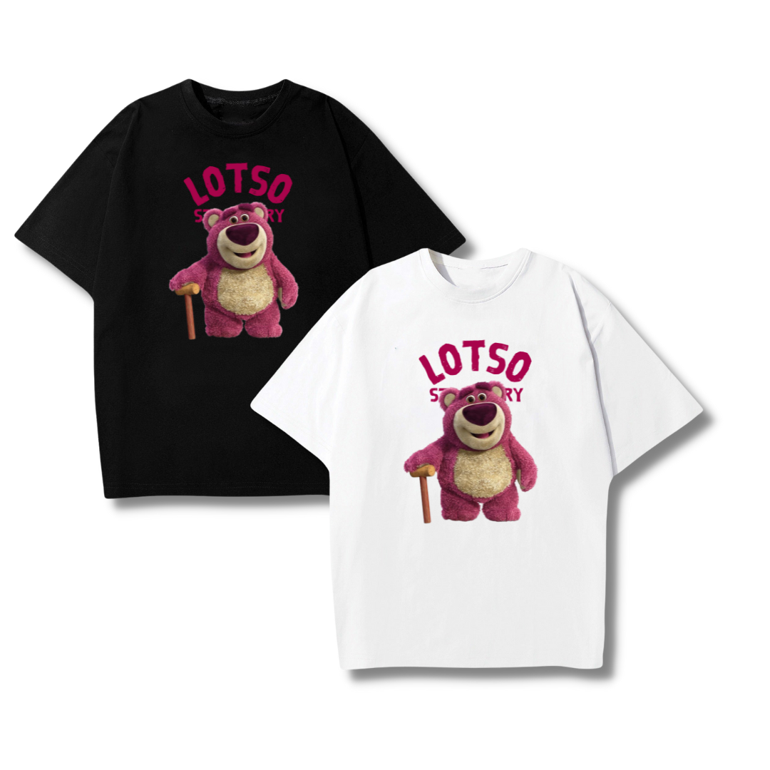 Áo Phông Tay Lỡ Gấu Lotso Unisex Form rộng dễ thương dễ phối đồ