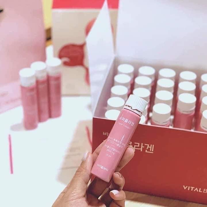 Nước uống Collagen VB Vital Beautie hộp 30 chai - Cải thiện nếp nhăn và làm trắng da, mờ nám - Chính hãng Hàn Quốc