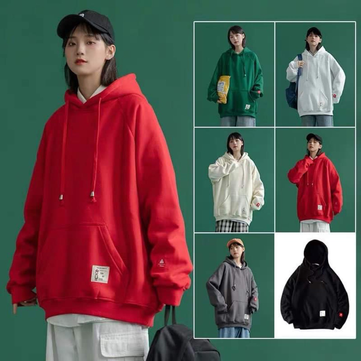 Áo hoodie unisex nam nữ basic cao cấp nhiều màu