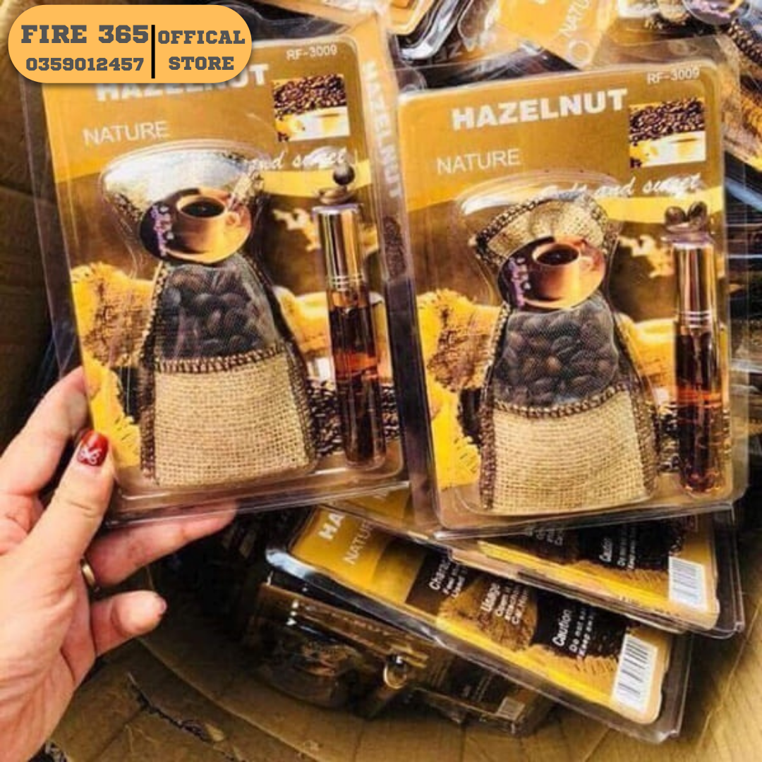 Túi thơm cafe treo ô tô, xe hơi - có kèm chai tinh dầu cafe