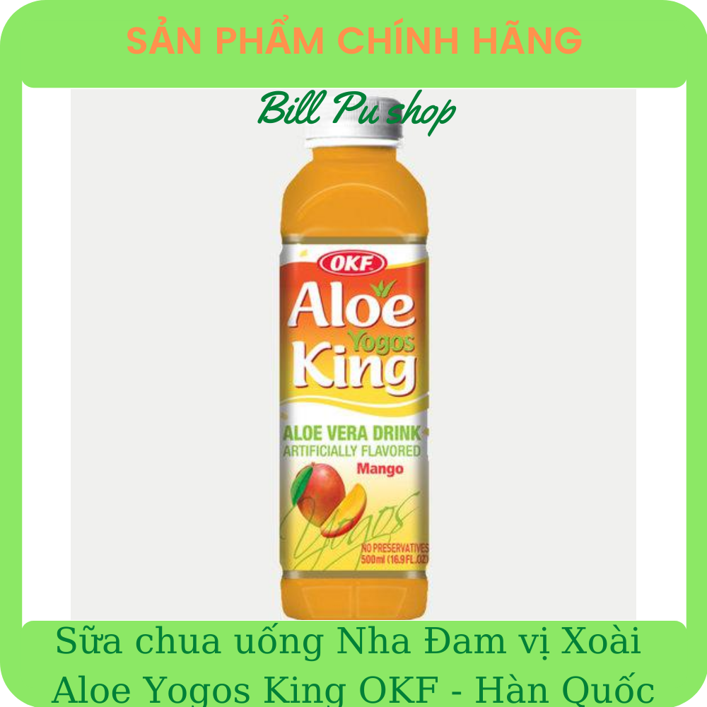 Sữa chua uống nha đam vị xoài aloe king yogos okf 500ml - hàn quốc