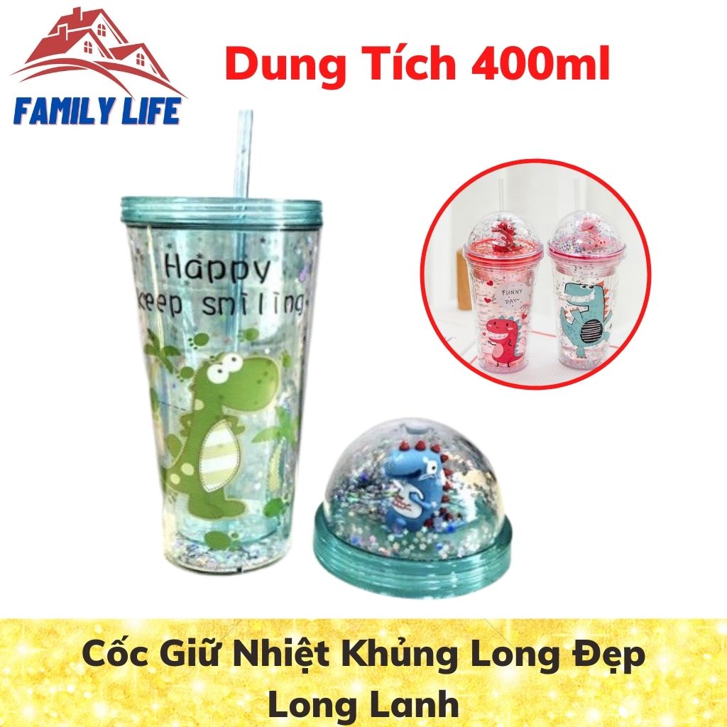 Cốc giữ nhiệt khủng long đẹp long lanh, cốc khủng long giữ nhiệt siêu cấp cute