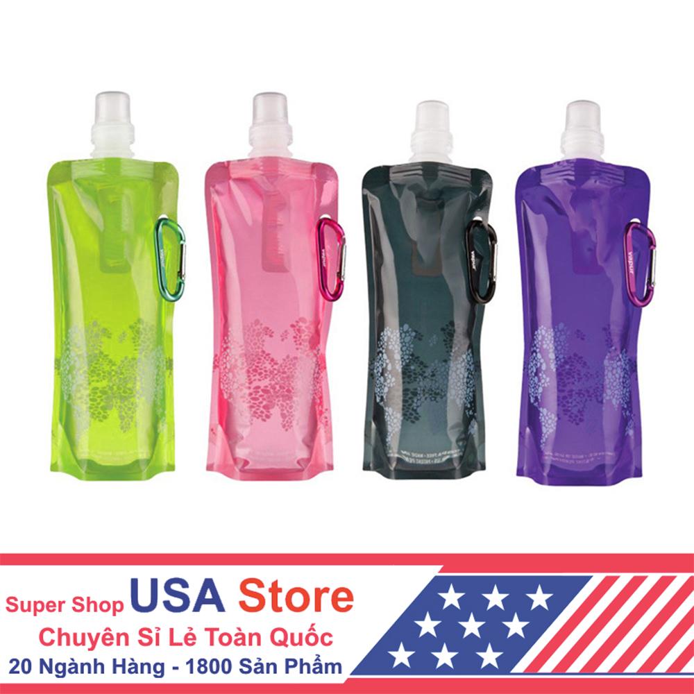 Bình Nước VP Du Lịch Nhựa Mềm Siêu Bền (Có Móc Treo) ACN1267 (Giao Màu Ngẫu Nhiên)