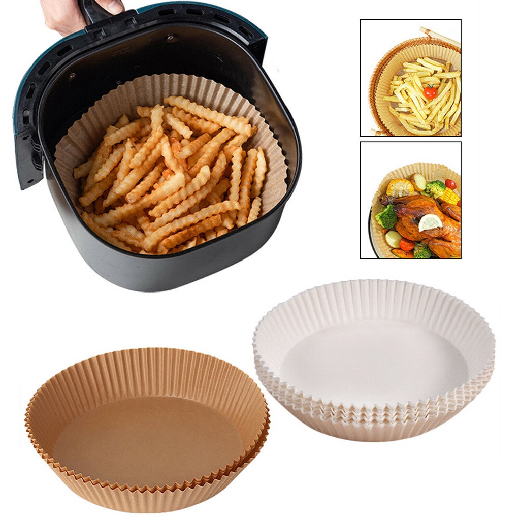 Set 50 giấy nến lót nồi chiên không dầu, kích thước 20 cm