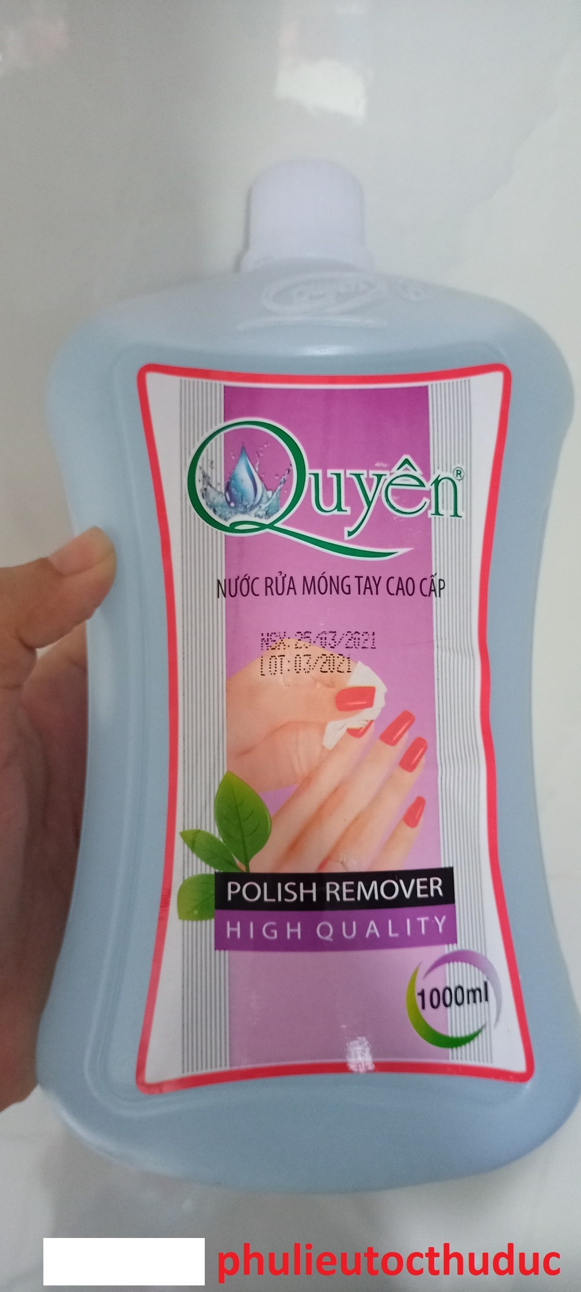 1000ml acetone Quyên dùng để rửa sơn móng tay chân - phulieutocthuduc