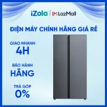 [GIAO TẠI HCM] AQR-S633XA(SL) - Tủ Lạnh Aqua Inverter 569 Lít AQR-S633XA(SL) - Kiểu tủ Side by Side, dung tích sử dụng 569 lít phù hợp gia đình trên 5 thành viên, Công nghệ H-DEO Fresh kháng khuẩn, khử mùi hiệu quả, Ngăn Humidity Zone duy trì độ ẩm