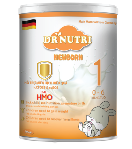 Sữa bột dinh dưỡng sơ sinh Dr Nutri Newborn 900g 0 6 tháng