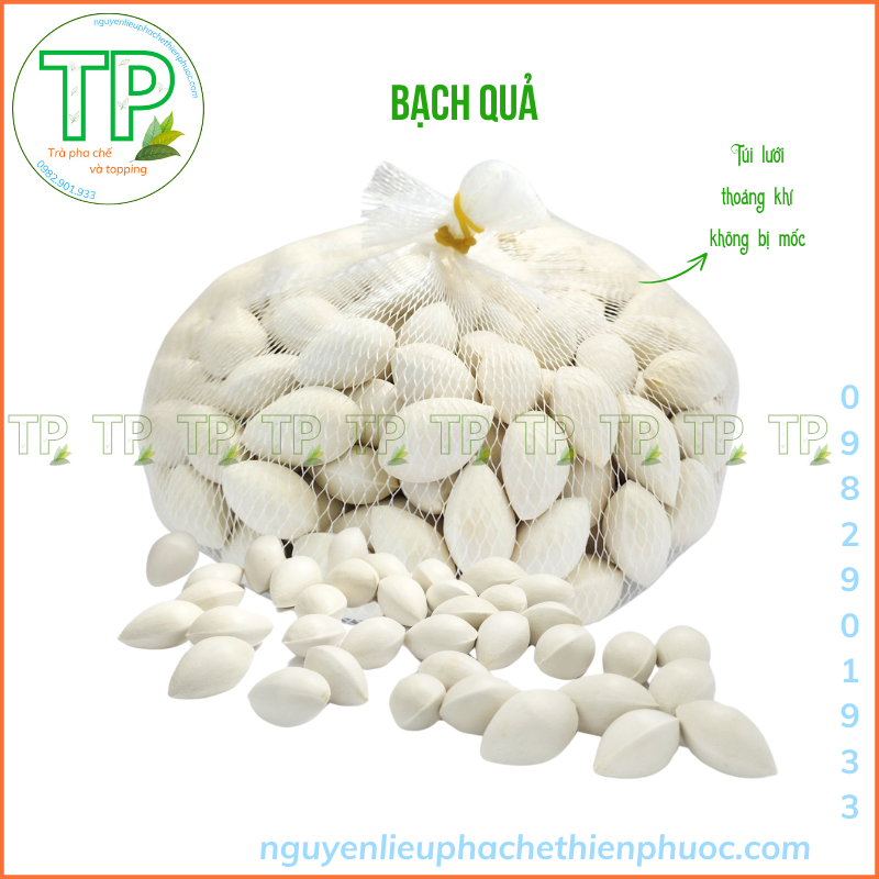 Bạch quả - 500g loại hạt to ruột còn tươi - dùng nấu chè hầm canh tốt cho sức khỏe