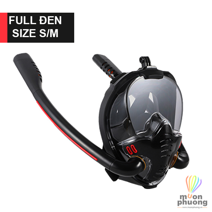 Mặt nạ lặn biển fullface 2 ống thở đôi chống đọng sương phiên bản mới có mount gắn gopro - MUÔN PHƯƠNG SHOP