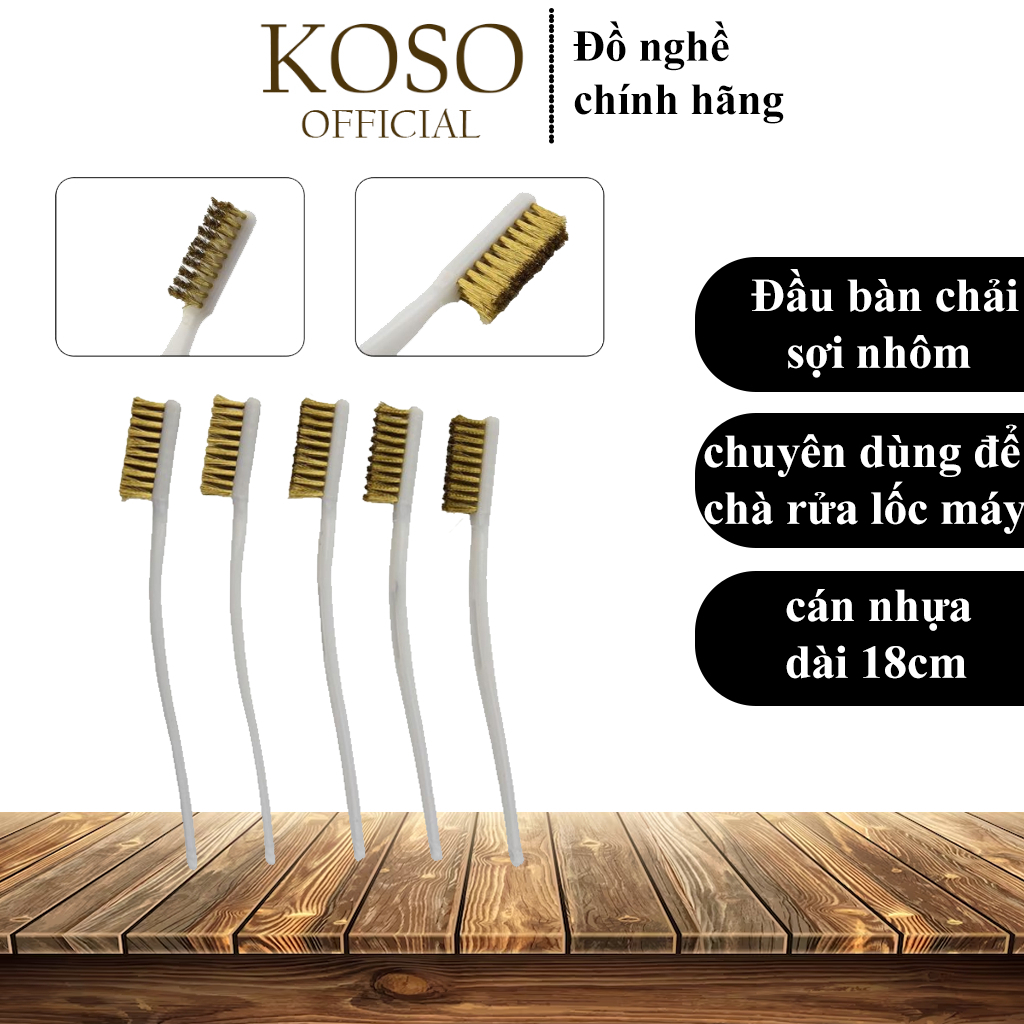 20 Bàn Chải Đồng mềm 8cm KOSO chà rữa xe lốc máy,đầu bò chuyên dụng vệ sinh đầu in máy in 3D
