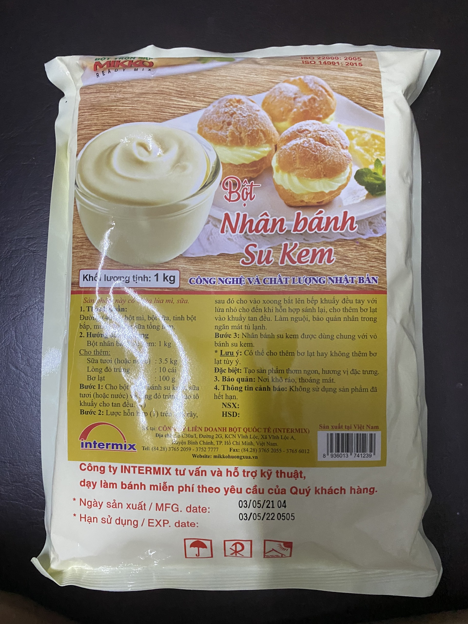 Vikybomi – nhân bánh su kem 1kg