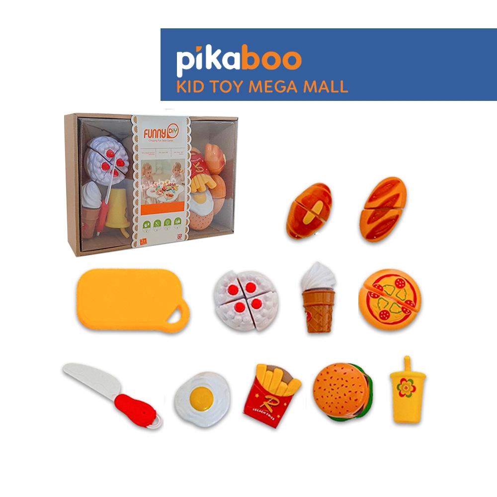 Đồ chơi cắt bánh hoa quả và rau củ cho bé Pikaboo bằng nhựa cao cấp an toàn cho trẻ trên 3 tuổi